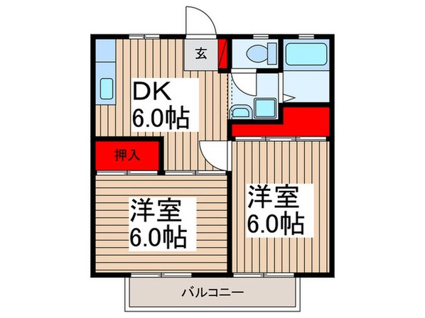 Ｈｅｉｇｈｔｓ　ＨｏｓｏｎｏＡの物件間取画像